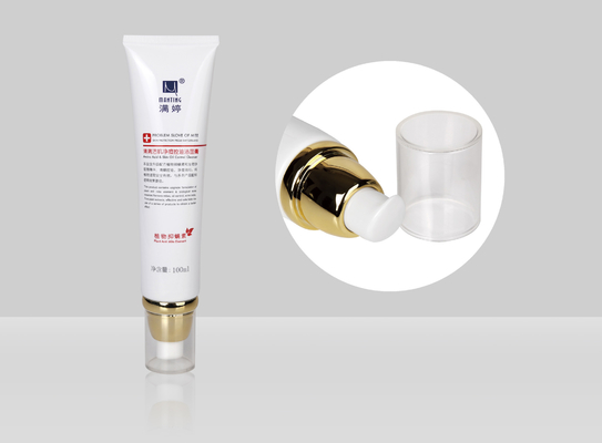 Pcr-PET kundenspezifische kosmetische Lotions-Sonnenschutz-Grundlagen-luftlose Pumpe Rohr-D35mm 35-110ml